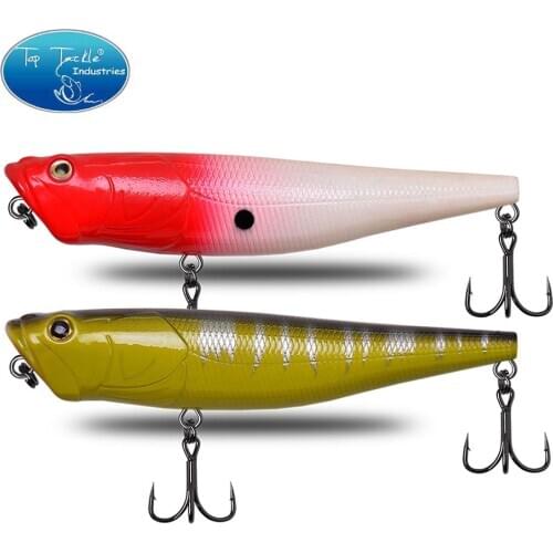 Hot 1pcs Fishing Lures 14cm/40g Topwater Popper Bait 6 Color Hard Bait Artificial Wobblers Plastic Fishing Tackle With 2# Hooks