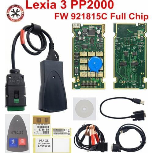 Professional Lexia3 Full Chip Reference Serial 921815C Lexia 3 V48 PP2000 V25 Excellent Golden PCB PSA Diagnstic Tool