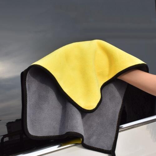 QHCP Double Sided Towel Thicken Soft Strong Absorbent Car Wash Maintenance Washing Drying Towels 30cm * 30cm 30 * 40cm 38 * 45cm