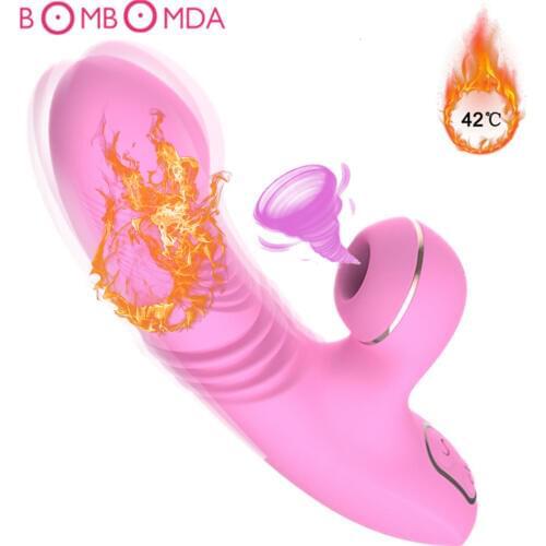 Smart Heating Real Penis Dildo Vibrator Oral Tongue Licking Clitoris Sucking Stimulator G-Spot Vibrator Adult Sex Toys for Women