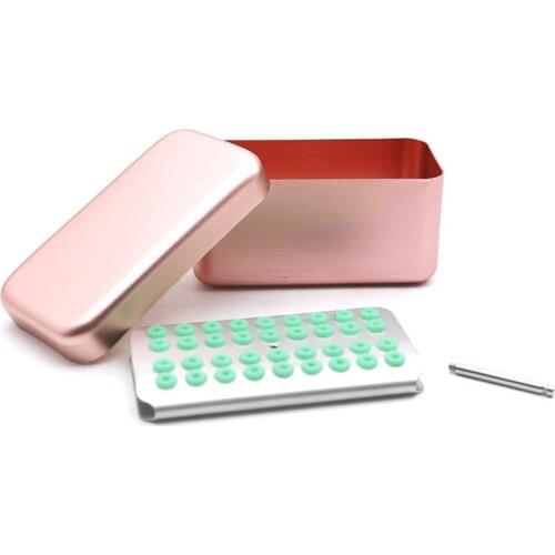 2pcs Dental Disinfection dental burs Holder high speed and low speed burs box For Oral Care Tools 36 Holes