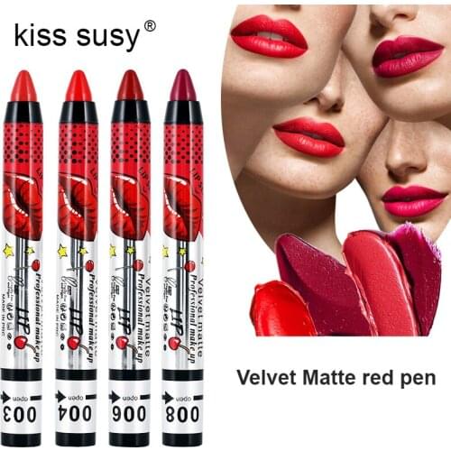 Waterproof Matte Lipstick Long-lasting Sexy Red Black Lip Tint Makeup Easy Color Long Lasting Lightweight Lip Balm Makeup