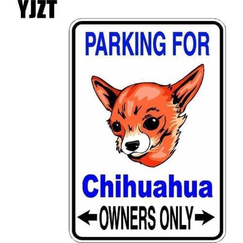 YJZT 10*14.2CM Chihuahua Dog Car Decoration PVC Car Sticker Decal C1-4503