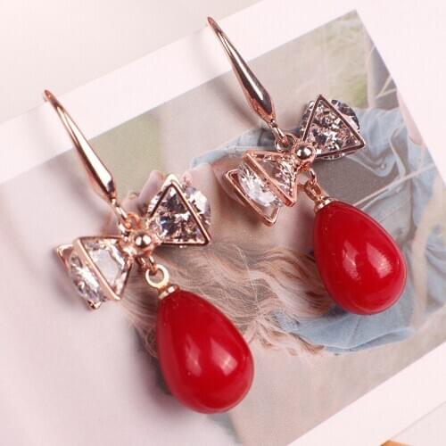 Manxiuni Fashion Pearl Drop Dangle Earrings Golden Sweet Jewelry Vintage Statement Earings For Girls Women Gifts