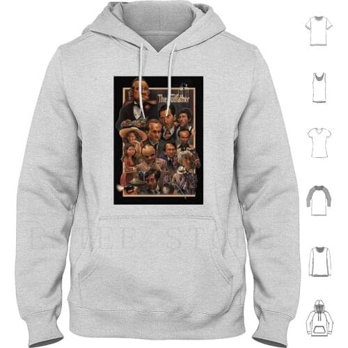 The Godfather Hoodies Long Sleeve The Godfather Godfather Al Pacino Robert De Niro Marlon Brando