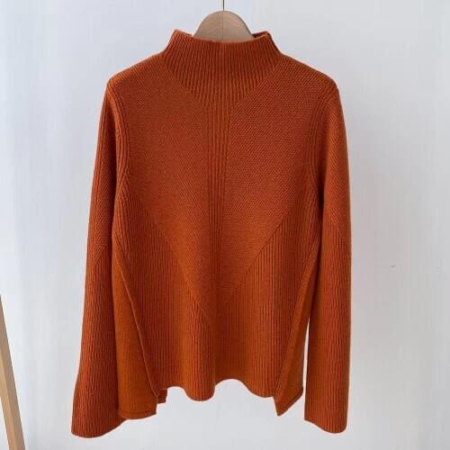 2021 Spring Summer Women Knitted Turtleneck Sweater Cashmere Jumper Fashion Slim Femme Elasticity Pullovers