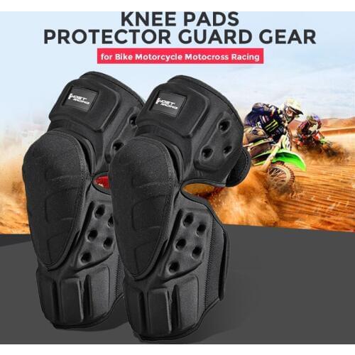 1 Pair Motorcycle Knee Pads Motocross Knee Protector Guard Moto Knee Protector Protective Gear Motorbike Riding Knee Black