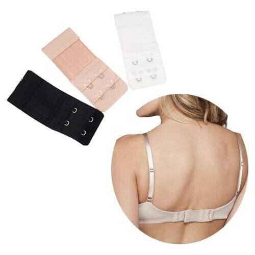 1pc Extension 2 Hooks 2 Rows Adjustable Belt Buckle Useful Bra Black White Extenders Strap Button Accessories Woman Ladies