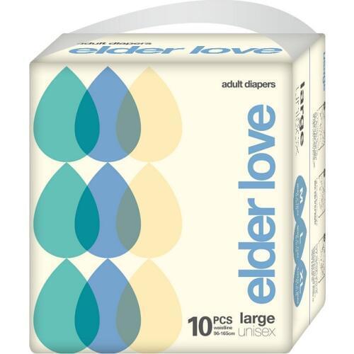 10PCS M / L Size For Choice Comfortable Leakproof Ultra Absorbent Adult Diapers Disposable For Adulte Incontinence
