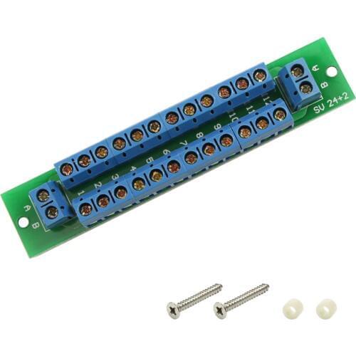 1X Power Distribution Board 2 Inputs 2 x 13 Outputs for DC AC Voltage PCB007 for Train Power Control