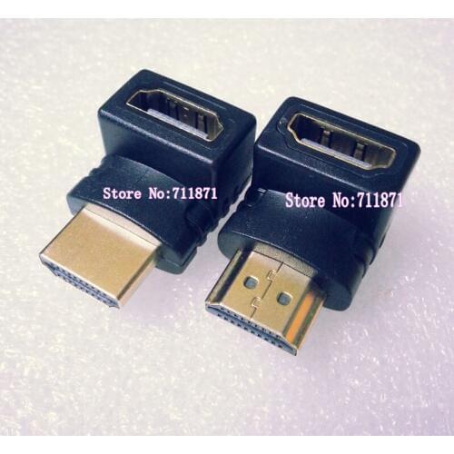 2 pcs Right Angle HDMI Adapter 90 degree 270 degree HDMI connector Male to Female 90 degree right angle bend HDMI joint Socket