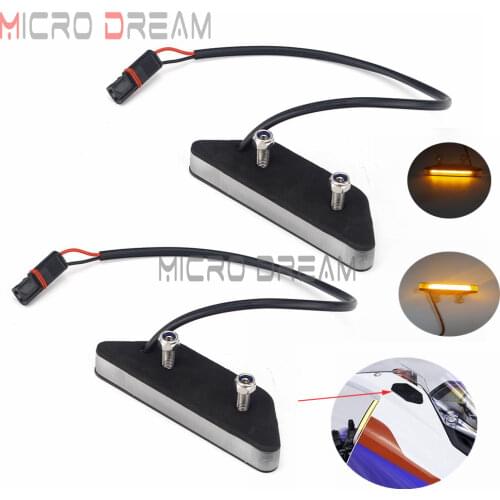 2PCS Motorcycle Sequential Flowing Turn Indicator LED Blinkers for BMW S1000RR S 1000 RR 2020-2021 Mirror Block Off Turn Signals
