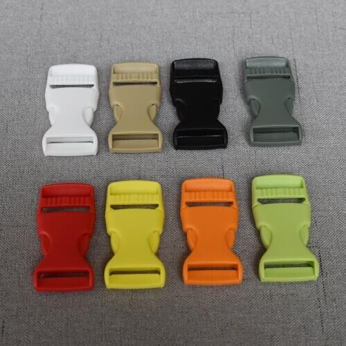 20 Pcs/Lot 20mm Colourful Plastic Release Buckle Strap For Bag Dog Collar Necklace Bracelet Paracord Sewing Accessory