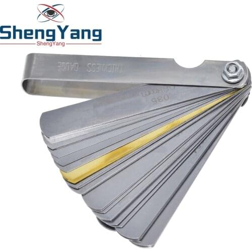 32pcs Range Finder Feeler Gauge Valve Teaching Feeler Gauge 0.04-0.88 mm Gap Size .0015-.035 Copper Sheet Brand New