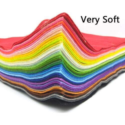 40Pcs 30*30cm Soft Nonwoven Polyester Cloth Felt Fabric For Diy Home Decoration Crafts Sewing Bundle Handmade Accessories Felts