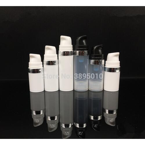 5ml/10ml/15ml Airless Pump Vacuum Refillable Plastic Bottle Toiletries Container For Travel Empty Lotion Bottles F521