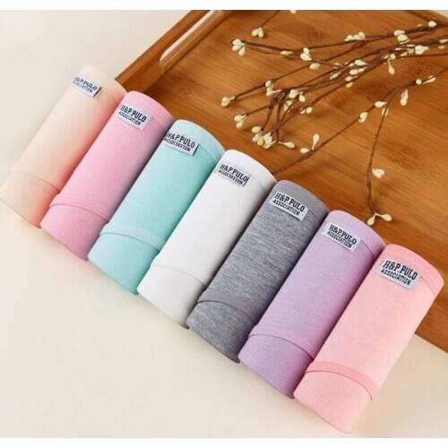 5pcs/lot Panties Women Underwear Female Cotton Briefs Ladies Big Size Briefs solid Comfortable Sexy Lingerie lady girl Panties