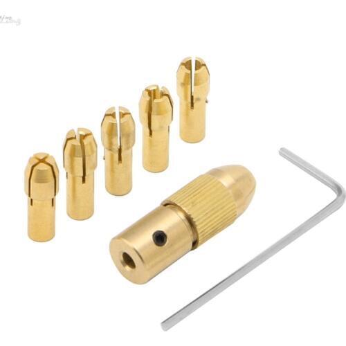 0.5-3mm 7Pcs Small Electric Drill Bit Collet Clamp Micro Twist Drill Tool
