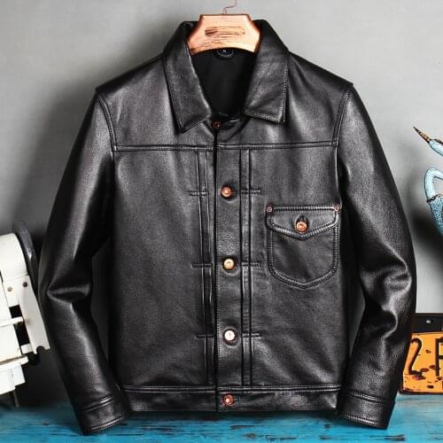 Free shipping.American denim 506 style classic.casual men leather jacket.cheap short slim cowhide jacket.fashion.Dropship