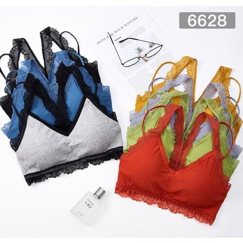 Seamless Tube Top Lace Bra Women Sexy Crop Top Lingerie Bralette Wire Free Bra Female Wrap Top