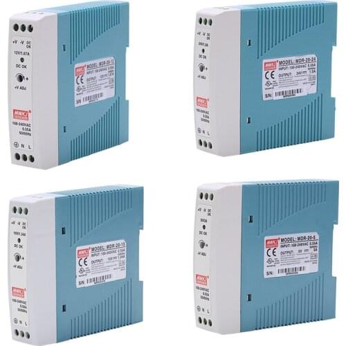 20W Din Rail power supply ac-dc driver voltage regulator power suply 110V 220V