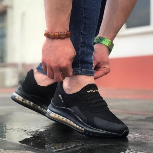 BA0105 Balloon Base Casual Casual Black Gold Men 'S Shoe