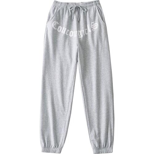 BRADELY MICHELLE Spring New Arrival Solid Colour Sports Trousers Thin Section Letters Printing Pants Knitted Eastic Waist Band