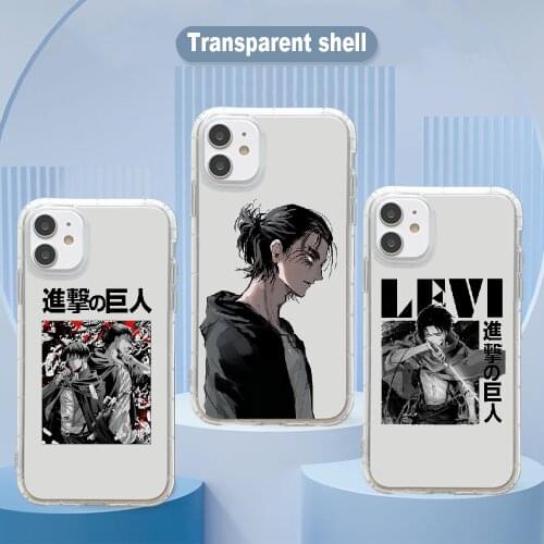Anime Attack On Titan Phone Case Transparent For Xiaomi Mi Max Note 3 A2 A3 8 9 9T 10 Lite Pro Ultra transparent pretty cover