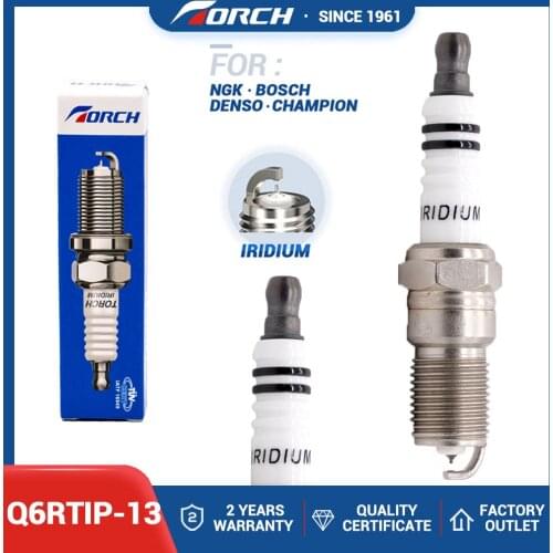 Iridium Platinum Spark Plug TORCH Q6RTIP-13 Compatible with Denso VT20 NGK PTR6F-13 FOR FAW MAZDA Car Automobiles CHANGAN FORD