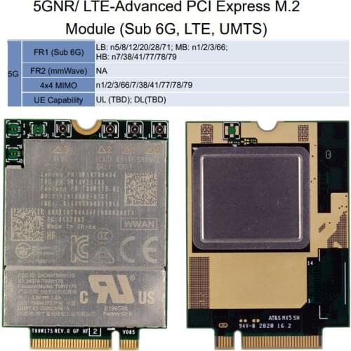 Foxconn Qualcomm X55 T99W175 5W10V25768 5G module for ThinkPad X1 Carbon 9th Nano Gen1 Yoga 6th T14S X13 Gen2 Fold Titanium