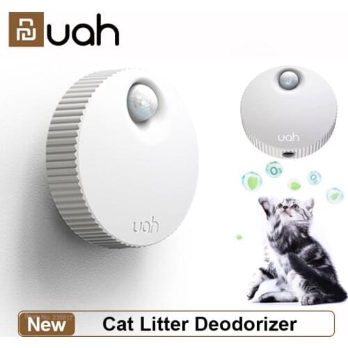 Uah Cat Litter Box Smart Deodorizer 24-hour Smart Monitoring Long Battery Life Positioning Adsorption Pet Smart Deodorizer