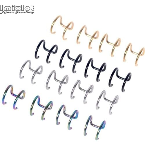 Imixlot Fashion Black Gold Silver Color Ear Cuffs Ear Cuff Clip Earrings for Women Earcuff No Piercing Fake Cartilage Earrings