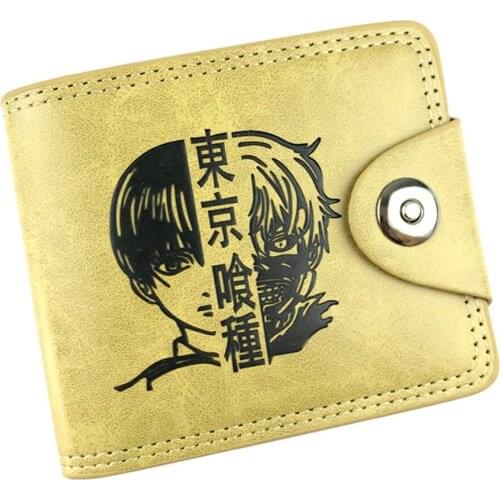PU Hidden Discount Wallet Anime Tokyo Ghoul Mens Leather Bifold Casual Note Compartment Coin Photo Credit Cards Holder Purses