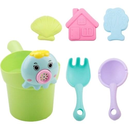 Summer Soft Baby Beach Toy Kids Mesh Bag Bath Play Sandbox Set Beach Party Cart Bucket Sand Molds Tool Water Game