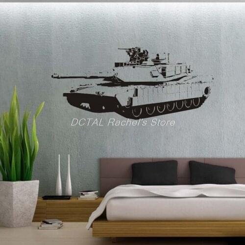 M1a1 Abrams Tank Wall Sticker Military Weapon Army Decal Vinyl Sticker House Murals For Kids Room Decoration