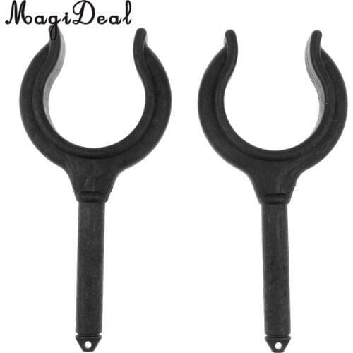 MagiDeal Durable 2Pcs Black Nylon Marine Boat Dinghy Oar Lock Rowlock Horn Side Mount Rowing Boat Kit for Kayak Canoe Yacht Acce