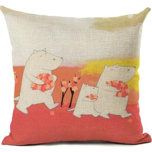 Cute cartoon rabbit print Cushion cover and quilt cover Pillow and pillow cover Sofa decoration cover Customizable pattern