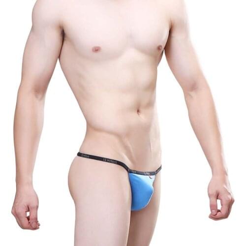 Male Micro Pouch Thongs Cotton Sexy Bikini Tangas G String Swim Bottoms Beachwear Low Waist Mens Beach Sunbath Panties Underwear