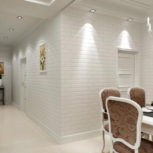 Wallpapers Youman Modern 3D Brick Wallpaper Roll White Thick 3d Embossed Vinyl Covering Wall Paper Store Living Room TV Backdrop