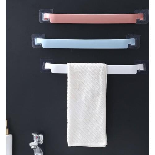 Towel Holder Rack Wall Mounted Kitchen Accessories Towel Hanger Bathroom Storage Cupboard Door Bath Hanger