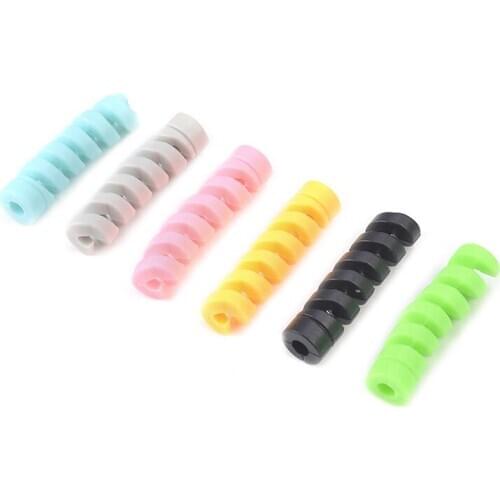 Hot 1pc/ 2pcs Cable protector Bobbin winder Data Line Case Rope Protection Spring twine For iPhone Android USB Earphone Cover