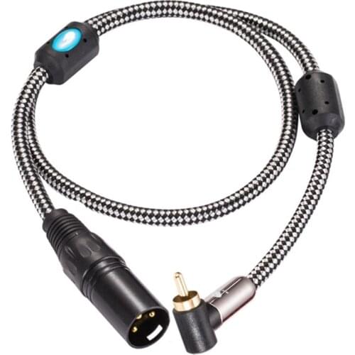 Hi-end Audio Cable Angled RCA to XLR 3 Pin for Speaker Amplifier Sound box Regular XLR to RCA Gold Plated Cable 1M 2M 3M 5M 8M