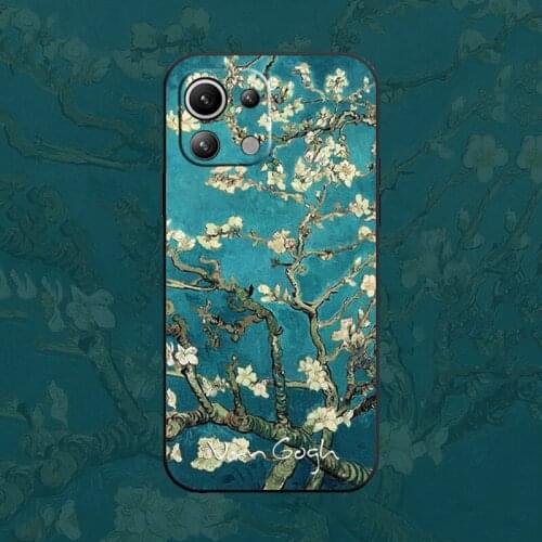 For Xiaomi Mi 11 Lite Phone Case Mi11 Ultra mi8 mi9 Cases Cover Luxury Art Floral Leaf Soft Silicone Shockproof Smartphone Coque