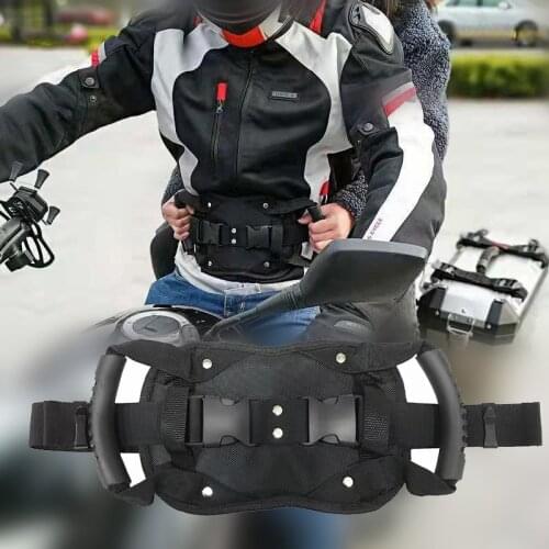 Motorcycle Safety Belt Rear Seat Passenger Grip Grab Handle Non-slip Strap Black Handle Belt Motorcycle Accessories
