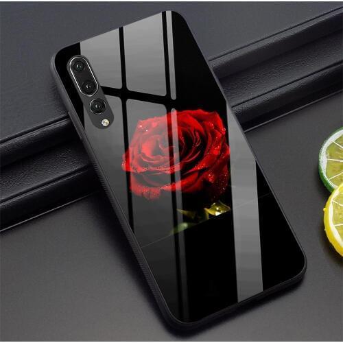 Rose Phone Case for Huawei P30 Lite Cover P10 P20 Pro P Smart Mate 20 Honor 7A Pro 9 10 Lite Y6 Y9 Glass