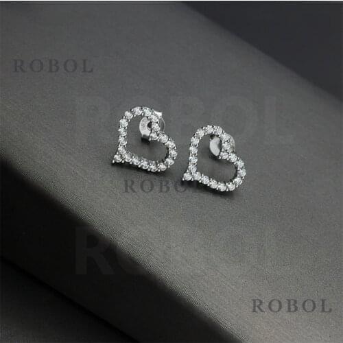 High-end original quality silver love gemstone earrings, suitable for beautiful ladies to wear and enhance their temperament