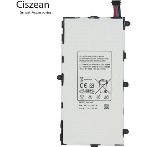 1x 4000mAh T4000E Replacement Battery For Samsung Galaxy Tab Tablet 3 7.0 T211 T210 T215 T210R T217A SM-T210R T2105 P3210 P3200
