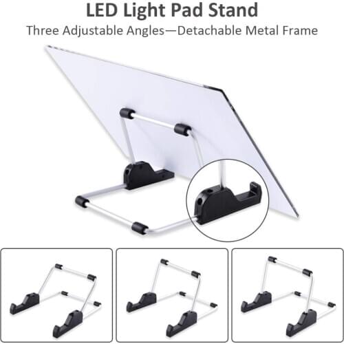 A4 LED Light Pad for Diamond Painting, USB Powered Light Board Kit, Adjustable Brightness with Detachable Stand and Clips