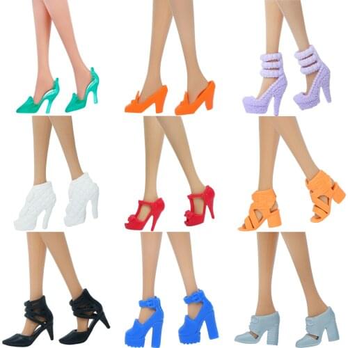 High Quality Shoes Mixed Style High Heels Casual Wear Colourful Sandals Accessories Clothes for Barbie Doll Baby Girl DIY Toy