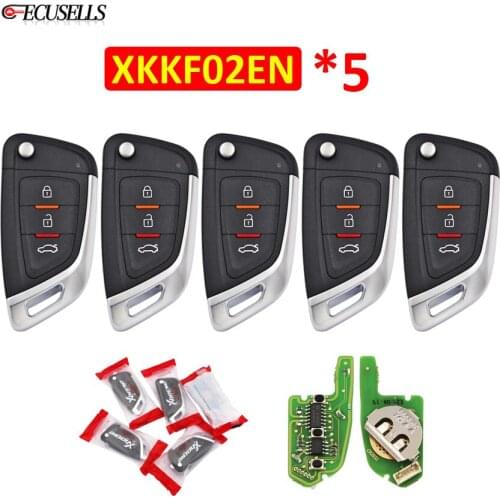 5Pcs/Lot Xhorse XK Series 3 Buttons Universal Wire Remote VVDI Remote Car Key For VVDI2 / VVDI Mini / Key Tool Max XKKF02EN